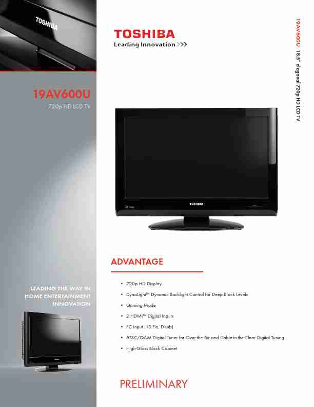 Toshiba Flat Panel Television 19AV600U-page_pdf